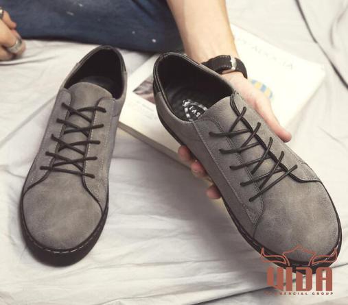 Grey Leather Shoes Wholesale Price
