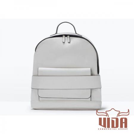 Premium Gray Leather Backpack Exporter