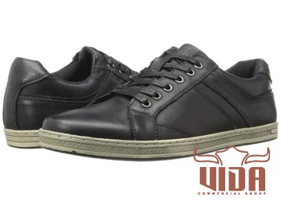 Buy black leather athletic shoes + best price