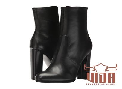 Buy black leather ankle boot + best price